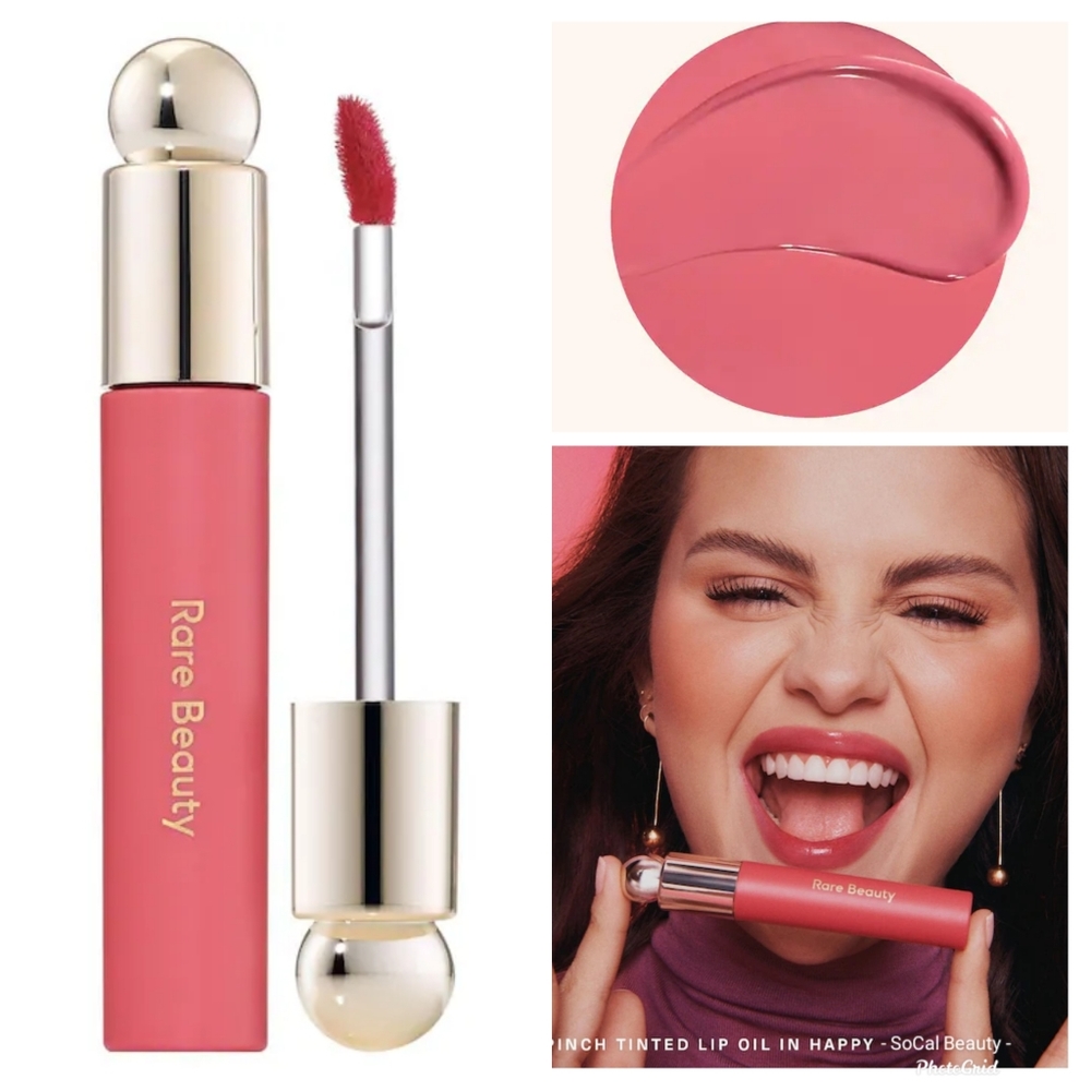 🦋Lip Need🦋BNIB Rare Beauty Fullsize HAPPY Soft Pinch Tinted Lip Oil!$26Retail!